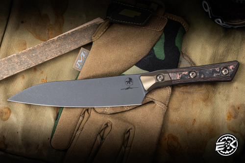 Microtech LiveWire Utility Kitchen Knife Carbon Fiber 6" M390MK DLC 3400B-1DLCLWCFS