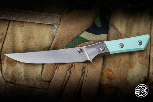 Microtech Boning Kitchen Cutlery Knife Caribbean Blue G10 6.1" M390MK Stonewash 3100B-10CA