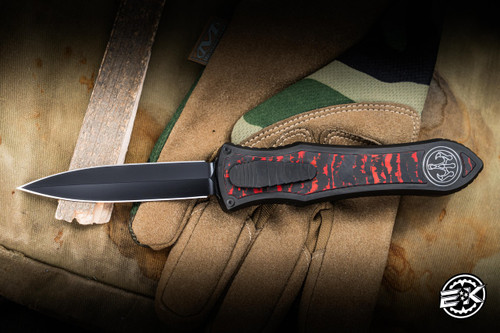 Hawk Knives Deadlock Model C Knife Lava Flow Fat Carbon 3.5" M390  Dagger DLC