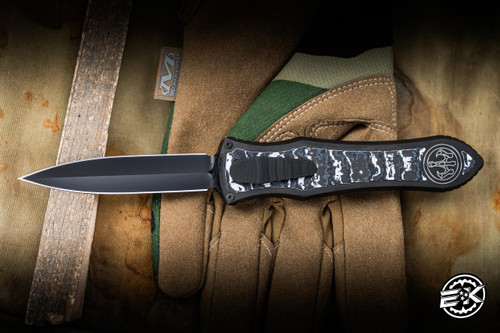 Hawk Knives Deadlock Model C Knife White Storm Fat Carbon 3.5" M390  Dagger DLC