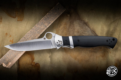 Preowned-Spyderco Vallotton Sub-Hilt Folding Knife Black G10 3.75" S30V  C149GP