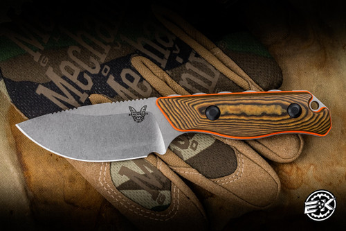 Pre-Owned Benchmade Hidden Canyon Hunter Fixed Blade Knife Richlite 2.8" S90V Drop Point Stonewash 15017-1