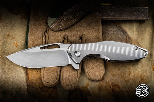 Preowned-Koenig Knives Arius Style 57 Titanium 3.5" XHP Hand Rubbed