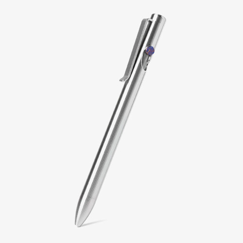 Tactile Turn Damascus Bolt Action Pen Titanium 5.6" Standard G2