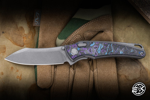 Hawk Knives Talon Folding Knife Damntanium CamoCarbon 3.5" M390 Tumbled EK-3210