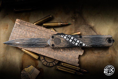 Microtech Ultratech Gen IV Wookie Automatic OTF Knife Aluminum 3.5" M390 Dagger 11224-1WK