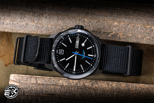Big Idea Design Solar Field Watch 40mm Titanium, Black