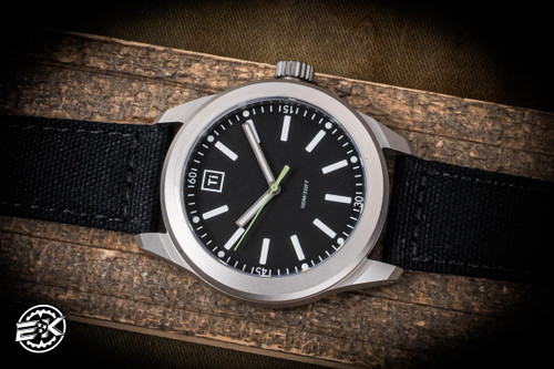 Big Idea Design Base Line Field Watch Titanium 44mm Black