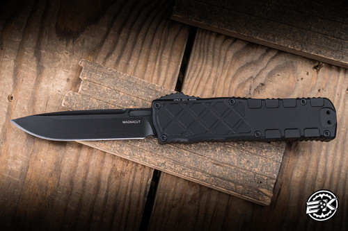 Guardian Tactical Apex Automatic OTF Knife Aluminum 3.4" MagnaCut Drop Point Black