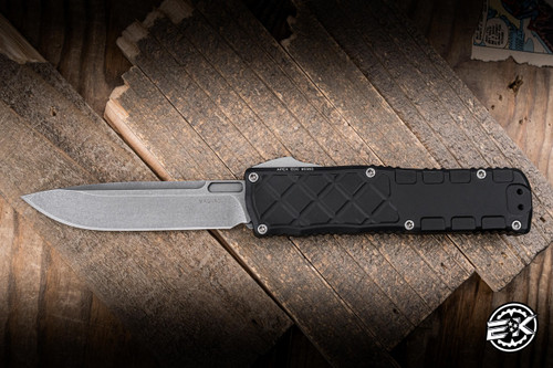 Guardian Tactical Apex Automatic OTF Knife Black Aluminum 3.4" MagnaCut Drop Point Stonewash