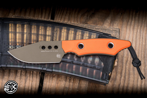 Heretic Knives Kobold Fixed Blade Orange G10 2.8" MagnaCut Bowie OG Green H065-18A-OG-G10