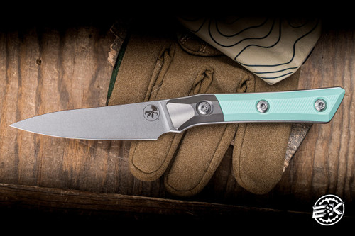 Microtech Pairing Fixed Blade Knife Caribbean Blue G10 3.5" M390 Stonewash 3500B-10CA