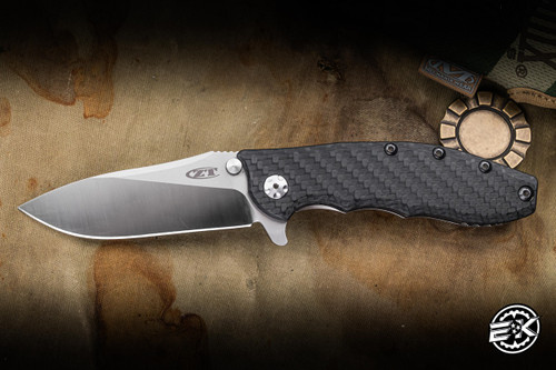 Pre-Owned- Zero Tolerance Hinderer 0562CF Folding Knife Carbon Fiber 3.5" 20CV Satin ZT Knives 0562CF