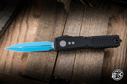 Microtech Ultratech Gen IV OTF Knife Jedi Knight Aluminum 3.5" M390 Dagger Blue 11224-1JK