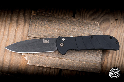 Pre-Owned Heckler & Koch Automatic Knife Black Aluminum 3.75" 440C Spearpoint Black