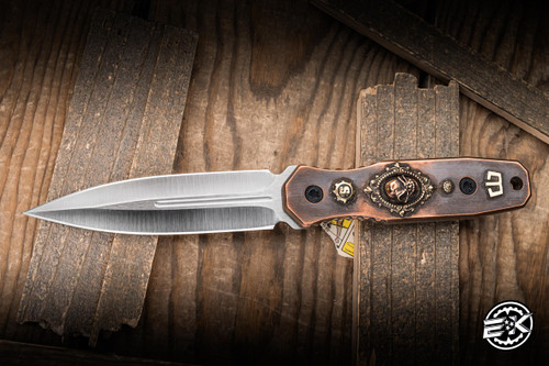 Blackside Customs Phase 7SDM Fixed Blade Knife Starlinger Titanium 4.5" MagnaCut Dagger Satin