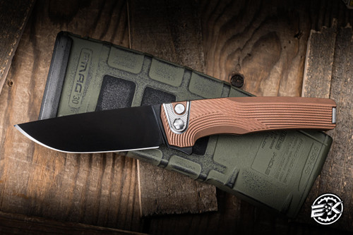 MachineWise Sonora Button Lock Folding Knife Streamline PVD Titanium Carbonitride 3.35" S90V Drop Point DLC 2040