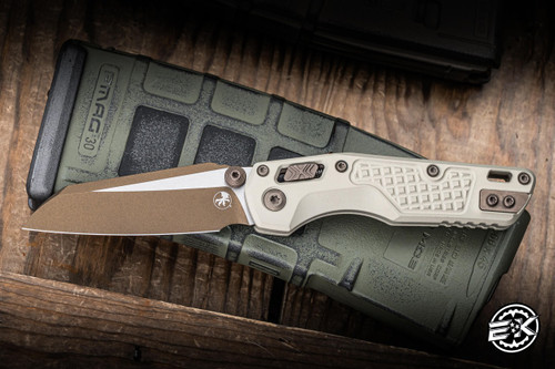 Microtech MSI Mini Ram-Lok Knife Frag Champagne Gold Aluminum 3.25" M390 Wharncliffe 210M-1FRCGC19Z23