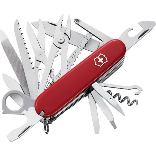 Victorinox Swiss Champ Swiss Army Knife 3.6" Red ABS/Cellidor-33 Functions