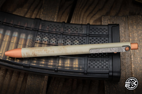 Tactile Turn Off Grid Titanium Pen Standard Mottled Sand Splatter Copper Accents 5.8" G2
