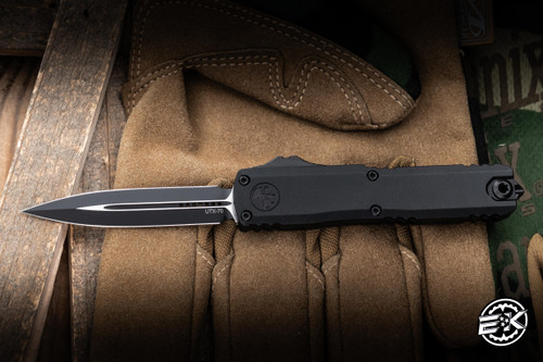 Microtech UTX-70 Gen IV Automatic OTF Knife Machined Aluminum 2.5" M390 Dagger Black 11474-1T