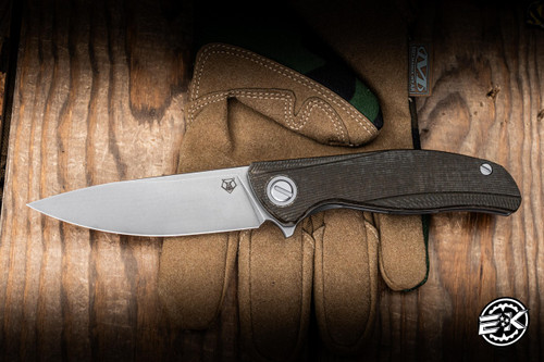 Shirogorov Knives Ursus F95 Folding Knife Green Micarta 3.74" Elmax