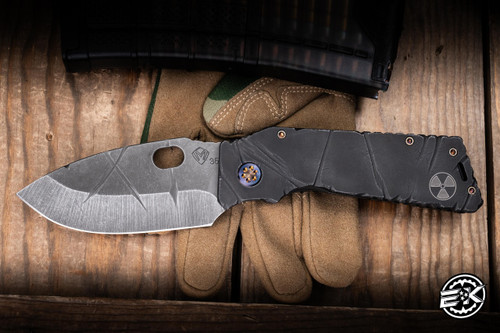 Medford Knives Fat Daddy Folder Knife Black "Fallout" 4.0" S35VN Acid Dist Fallout
