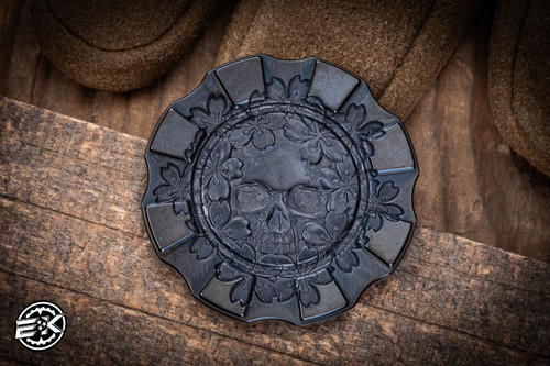 Hitex/Atsukoubo COTMC Gear Poker Chip Titanium "Skulls in a Field of Sakura Flowers"