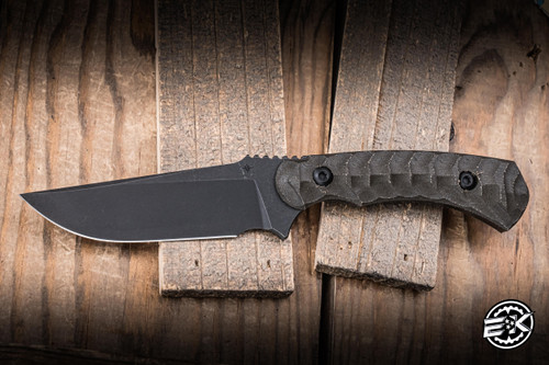 Limited Edition-Toor Knives Neptune Brauler Green Micarta 3.88" Cruwear Drop Point