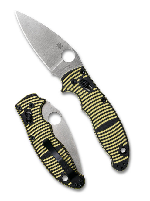 Spyderco Manix 2 Salt Ball Bearing Lock Yellow/Black G10 3.3" MagnaCut C101GBKYLMCP2