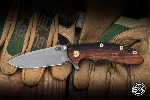 Hinderer Knives XM-18 Folding Knife Cocobolo/Light Battle Blue 3.25" MagnaCut Spanto Working Finish