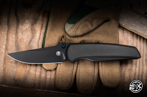 Chaves x Jake McCoy Red Label Disciple Street Integral Folding Knife Titanium 3.25" M390 Drop Point Black Satin PVD - Blade Show Exclusive