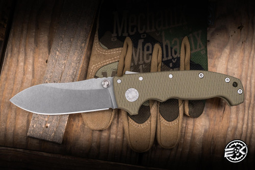 Demko Knives AD20 Folding Knife OD Green G10 3.6" Magnacut Butcher