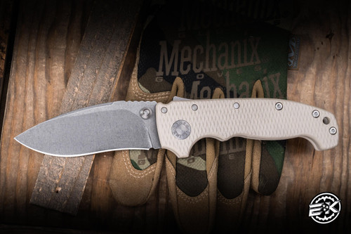 Demko Knives AD20 Folding Knife Tan G10 3.6" 3V Kopis