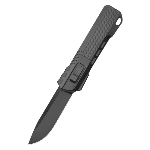 Remette RT-Sharp Leopard OTF Gravity Knife DLC Titanium/Timascus 2.76" M390 Drop Point DLC
