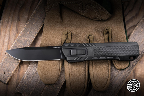 Remette RT-Sharp Leopard OTF Gravity Knife DLC Titanium/Timascus Inlay 2.76" M390 Drop Point DLC