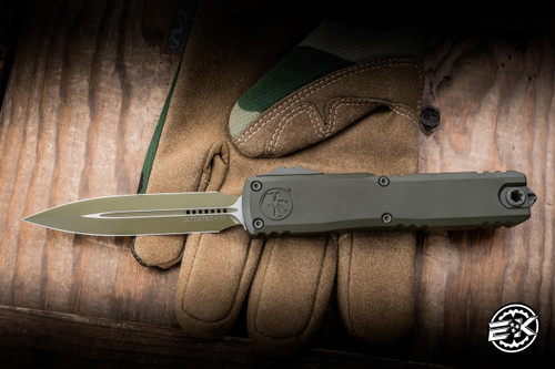 Microtech Ultratech Gen IV OTF Knife Magpul OD Green Bazooka Camo Aluminum 3.5" M390 Dagger 11224-1MPOD-C10Z21