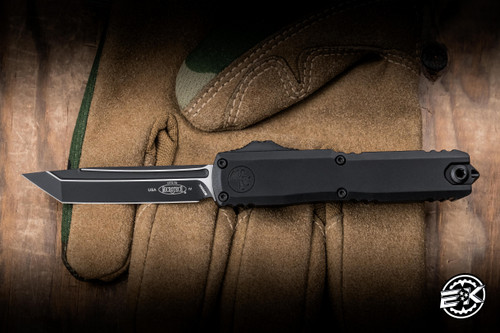 Microtech UTX-70 Gen IV Automatic OTF Knife Black Tactical Aluminum 2.5" M390 Tanto 11494-1T