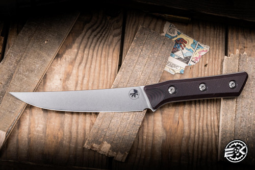 Microtech Boning Kitchen Cutlery Knife Black Cherry G10 6.1" M390 Stonewash 3100-10BC