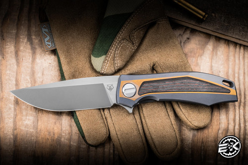 Shirogorov x Marlowe RKMP Flipper Knife Molten Titanium 3.5" S90V