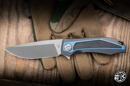 Shirogorov x Marlowe RKMP Flipper Knife Stormy Titanium 3.5" S90V