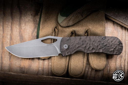 McNees Knives Little Dixon Folding Knife Bronze Atomic Stonewash Rock Titanium 3.25" MagnaCut Drop Point