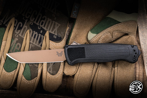 Benchmade Shootout OTF Automatic Knife Black CF-Elite 3.5" CruWear Tanto 5370FE-08