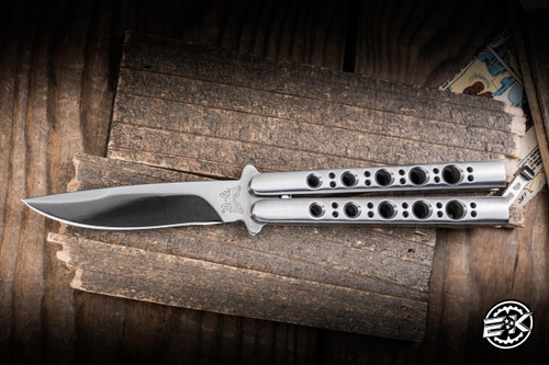 Preowned-Benchmade Vintage 35 Balisong Knife 3" Mirror Weehawk