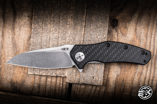 Preowned-Zero Tolerance 0770CF Assisted Opening Knife Black Carbon Fiber 3.25" S35VN Stonewash