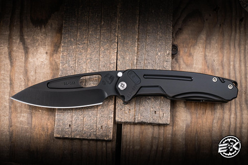 Preowned-Medford Infraction Folding Knife Titanium 3.6" S45VN Drop Point Black 