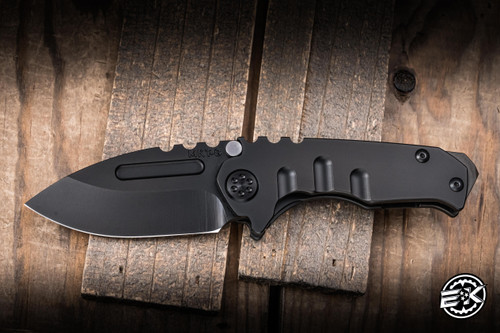 Preowned-Medford Micro Praetorian T Folding Knife Titanium 2.9" S45VN Drop Point Black