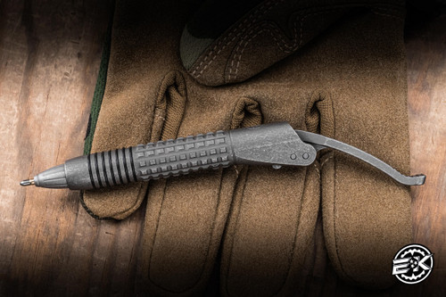 Microtech Siphon II  Pen 4" Apocalyptic Frag Titanium/Engraved Claw Logo 401-TIFR-APCS