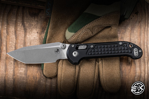 Microtech LUDT Ram-Lok Manual Folding Knife Black Frag Aluminum 3.4" M390MK Tanto Apocalyptic 1136RL-10APFR
