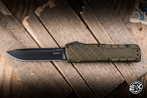 Guardian Tactical Apex OTF Knife OD Green Aluminum 3.4" MagnaCut Drop Point Black 168111